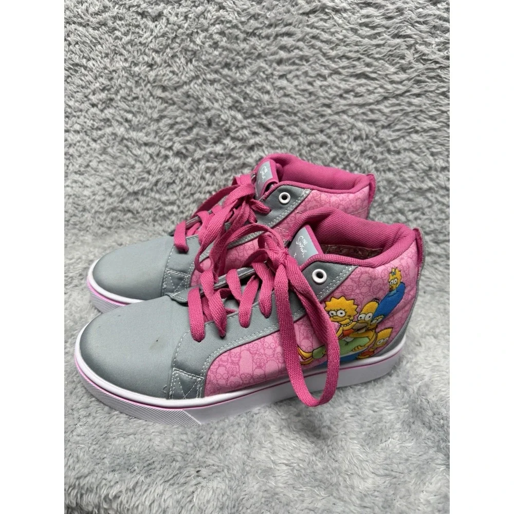 Heelys Roller Skate Sneaker‎ Shoes Girls 6 Pink Racer 20 Mid Simpson Homer Marge